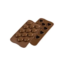 EASY CHOC Moule à Chocolat 12 Cœurs Bombés - Silicone Spécial Chocolat* Moules À Chocolat|Moule Silicone