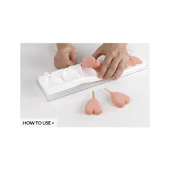 SILIKOMART Moule à glace silicone 12 mini coeurs avec bâtonnets* Moule Silicone