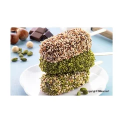 SILIKOMART Moule à Glace Silicone 2 x 2 Esquimaux 90 ml avec bâtonnets* Moule Silicone