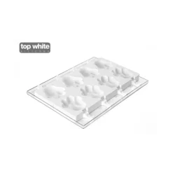 SILIKOMART Moule à glace silicone Patte 8 empreintes avec bâtonnets* Moule Silicone
