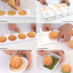 SILIKOMART Moule à glace silicone Smile 8 empreintes avec bâtonnets* Moule Silicone