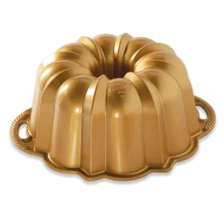 NORDIC WARE Moule à Gâteau Bundt Anniversaire Gold 2,5 L* Moule Anti-adhésif|Moules À Gâteaux