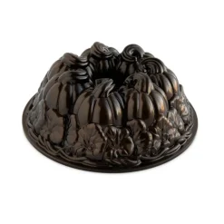 NORDIC WARE Moule à Gâteau Bundt Citrouille Bronze* Moule Anti-adhésif|Moules À Gâteaux