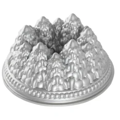 NORDIC WARE Moule à Gâteau Bundt Forêt de Sapins Silver* Moule Anti-adhésif|Moules À Gâteaux