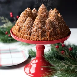 NORDIC WARE Moule à Gâteau Bundt Forêt de Sapins Silver* Moule Anti-adhésif|Moules À Gâteaux