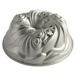 NORDIC WARE Moule à Gâteau Bundt Let It Snow Silver* Moule Anti-adhésif|Moules À Gâteaux
