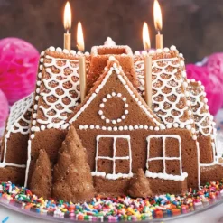 NORDIC WARE Moule à Gâteau Bundt Maison Silver* Moule Anti-adhésif|Moules À Gâteaux