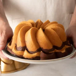 NORDIC WARE Moule à Gâteau Bundt Pirouette Gold* Moule Anti-adhésif|Moules À Gâteaux