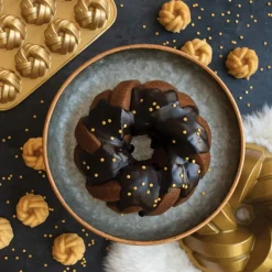 NORDIC WARE Moule à Gâteau Bundt Torsadé Gold* Moule Anti-adhésif|Moules À Gâteaux