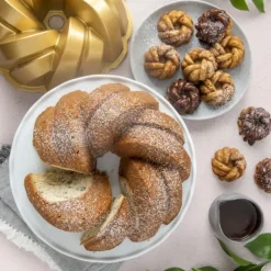 NORDIC WARE Moule à Gâteau Bundt Torsadé Gold* Moule Anti-adhésif|Moules À Gâteaux