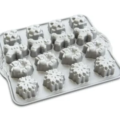 NORDIC WARE Moule à Gâteaux Assortis Thé de Noël (x16) Silver* Moule Anti-adhésif|Moules À Gâteaux