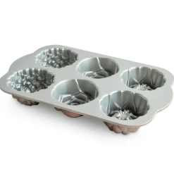 NORDIC WARE Moule à Gâteaux Fleurs (x6) Toffee* Moule Anti-adhésif|Moules À Gâteaux