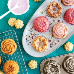 NORDIC WARE Moule à Gâteaux Fleurs (x6) Toffee* Moule Anti-adhésif|Moules À Gâteaux