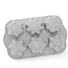 NORDIC WARE Moule à Gâteaux Flocons de Neige (x6) Silver* Moule Anti-adhésif|Moules À Gâteaux