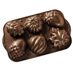 NORDIC WARE Moule à Gâteaux Gourmandises d'Automne (x6) Bronze* Moule Anti-adhésif|Moules À Gâteaux