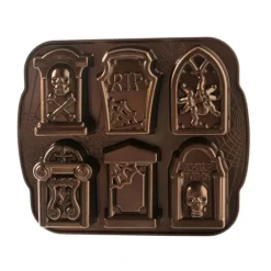 NORDIC WARE Moule à Gâteaux Pierres Tombales (x6) Bronze* Moule Anti-adhésif|Moules À Gâteaux