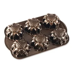 NORDIC WARE Moule à Gâteaux Tournesols (x6) Bronze* Moule Anti-adhésif|Moules À Gâteaux