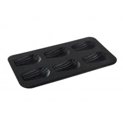 GOBEL Moule 6 Madeleines XXL Anti-Adhésif Obsidian* Moule Anti-adhésif|Moules À Gâteaux