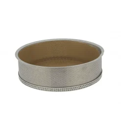 DE BUYER Moule à Manqué Rond Inox Perforé Amovible Ø 24 cm x H 6,5 cm* Moules À Gâteaux