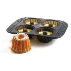 MASTRAD Moule à Mini-Kouglofs Silicone (x4)* Moule Silicone|Moules À Gâteaux