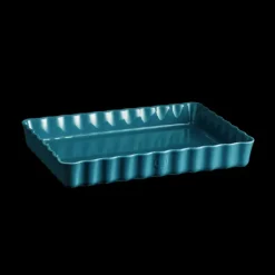 EMILE HENRY Moule à Tarte Rectangulaire en Céramique 33,5 x 24 cm Calanque* Plat De Cuisson|Moules À Gâteaux