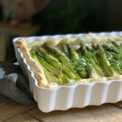 EMILE HENRY Moule à Tarte Rectangulaire en Céramique 33,5 x 24 cm Argile* Plat De Cuisson|Moules À Gâteaux