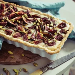 EMILE HENRY Moule à Tarte Rectangulaire en Céramique 15 x 36 cm Farine* Plat De Cuisson|Moules À Gâteaux