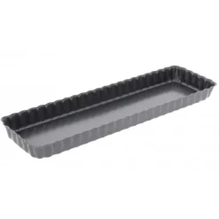DE BUYER Moule Anti Adhésif Tarte Rectangle Fond Amovible 35,6 x 10,2 cm x H 2,7 cm* Plat De Cuisson|Moule Anti-adhésif