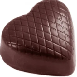 CHOCOLATE WORLD Moule Chocolat Coeur Strié (x32)* Moules À Chocolat
