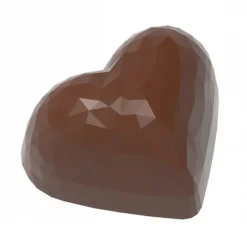 CHOCOLATE WORLD Moule Chocolat Cœur à Facettes 3,6 x 2,9 cm (x21)* Moules À Chocolat