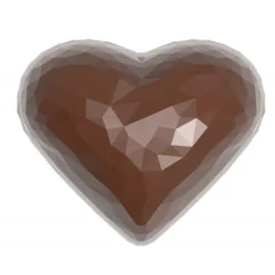 CHOCOLATE WORLD Moule Chocolat Cœur à Facettes 3,6 x 2,9 cm (x21)* Moules À Chocolat