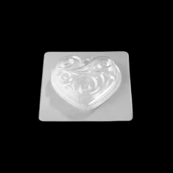 PAVONI Moule Chocolat Cœur Baroque 15 cm x H 6,5 cm (x2)* Moules À Chocolat