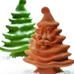 PAVONI Moule Chocolat Sapin de Noël Vivant 16 x 7,5 cm x H 20 cm (x2)* Moules À Chocolat