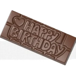 CHOCOLATE WORLD Moule Chocolat Tablette Happy Birthday (x4)* Moules À Chocolat