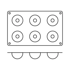 SILIKOMART Moule demi sphère bout enfoncé silicone souple pro* Moule Silicone
