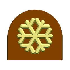 MALLARD FERRIERE Moule Embout de bûche Flocon 78 x 85 mm Mallard Ferrière* Moules À Chocolat|Moules À Gâteaux