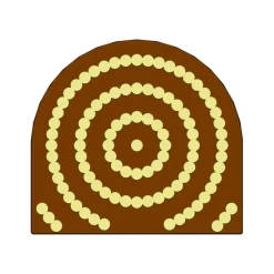 MALLARD FERRIERE Moule Embout de bûche Perles 78 x 85 mm Mallard Ferrière* Moules À Chocolat|Moules À Gâteaux