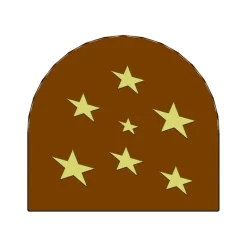 MALLARD FERRIERE Moule Embout de bûche Petites Etoiles 78 x 85 mm Mallard Ferrière* Moules À Chocolat|Moules À Gâteaux