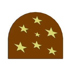 MALLARD FERRIERE Moule Embout de bûche Petites Etoiles 80 x 68 mm Mallard Ferrière* Moules À Chocolat|Moules À Gâteaux