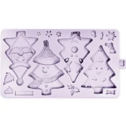 KAREN DAVIES Moule en Silicone 4 Personnages Sapin de Noël* Moule Silicone