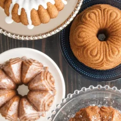 NORDIC WARE Moule Mini Bundt Assortis (x4) Gold* Moule Anti-adhésif|Moules À Gâteaux