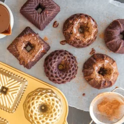 NORDIC WARE Moule Mini Bundt Geo (x6) Gold* Moule Anti-adhésif|Moules À Gâteaux