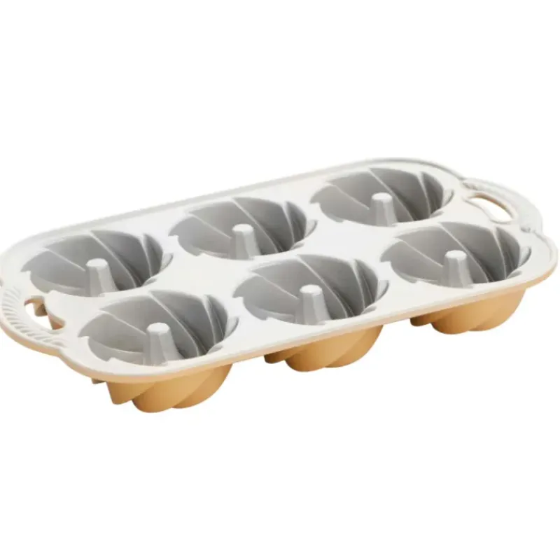 NORDIC WARE Moule Mini Bundt Héritage (x6) Gold* Moule Anti-adhésif|Moules À Gâteaux