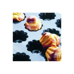 FLEXIPAN Moule Silicone 24 Brioches Cannelées 8,2 cm x H 3,7 cm* Moule Silicone