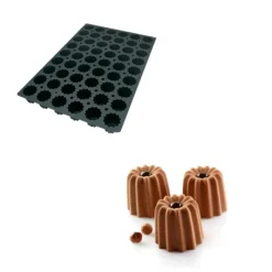 SILIKOMART Moule Silicone 54 Cannelés Ø5,6 x 5 cm 80ml Professional* Moule Silicone|Moules À Gâteaux
