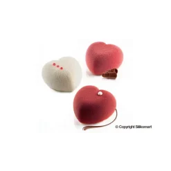 SILIKOMART Moule Silicone 8 Coeurs Bombés 6,35 x 6,5 cm 100ml Professional* Moule Silicone