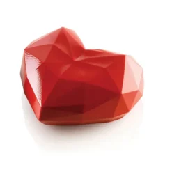 SILIKOMART Moule Silicone 6 Coeurs Origami 82,6 x 74 x h35 mm 110ml Professional* Moule Silicone