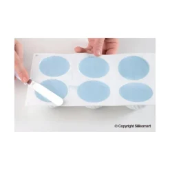 SILIKOMART Moule Silicone 6 Demi Sphères Vrillées Ø 75 mm Professional* Moule Silicone