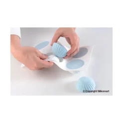 SILIKOMART Moule Silicone 6 Demi Sphères Vrillées Ø 75 mm Professional* Moule Silicone