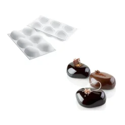 SILIKOMART Moule Silicone 6 Galets 8,7 x 6,3 cm 110ml Professional* Moule Silicone